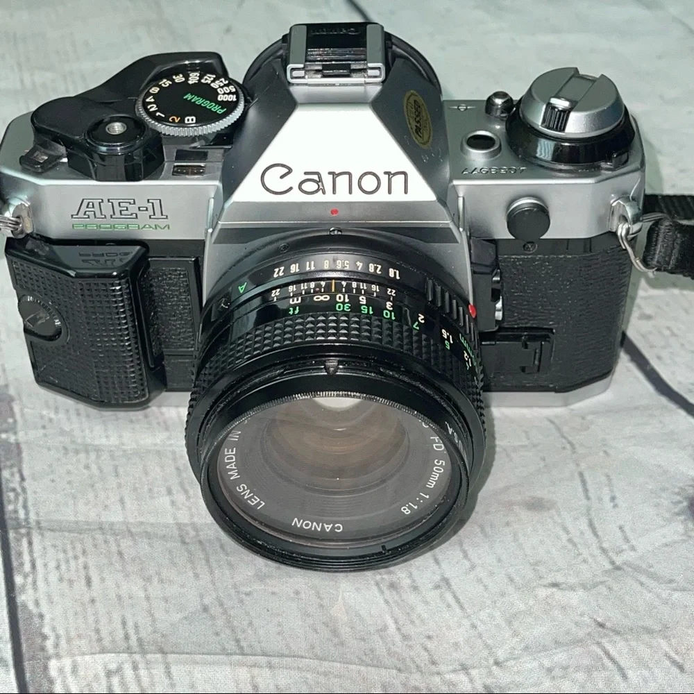 Canon AE-1 Program SLR Camera + 55mm Lens